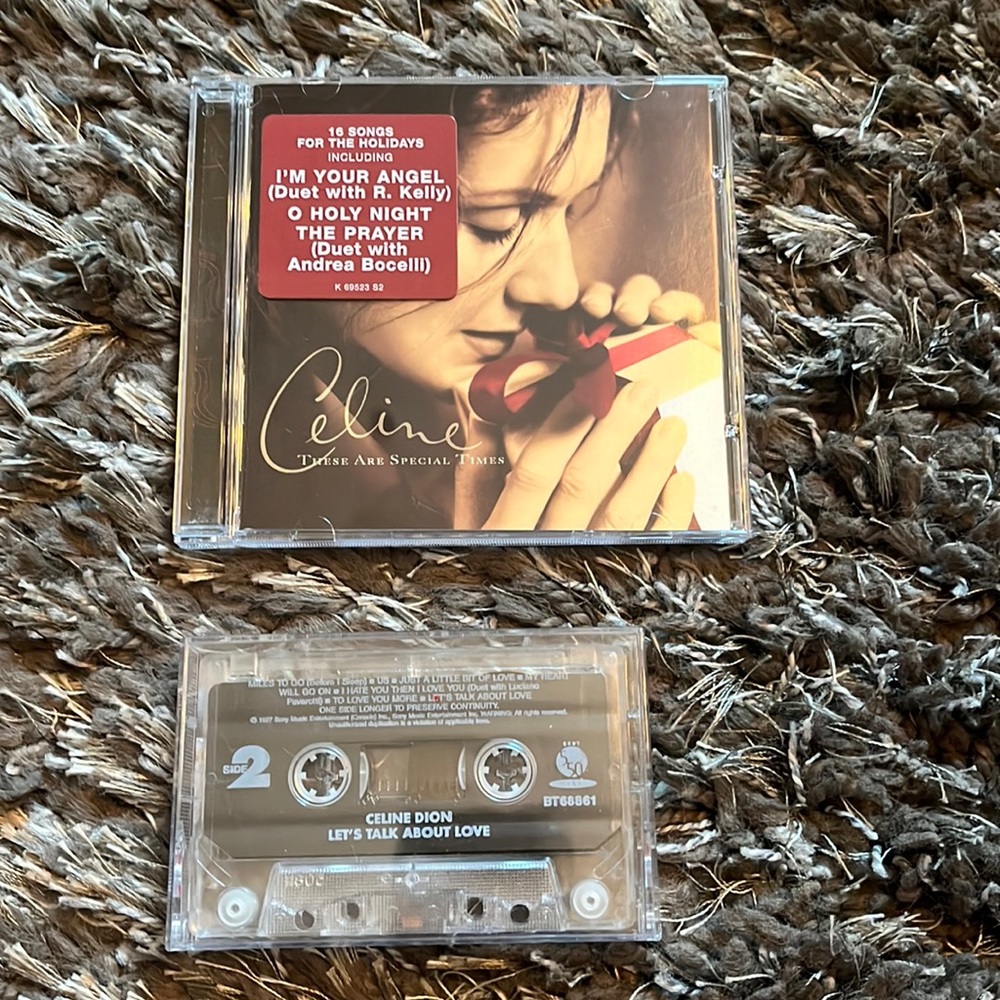 Celine Dion cassette tape and CD bundle